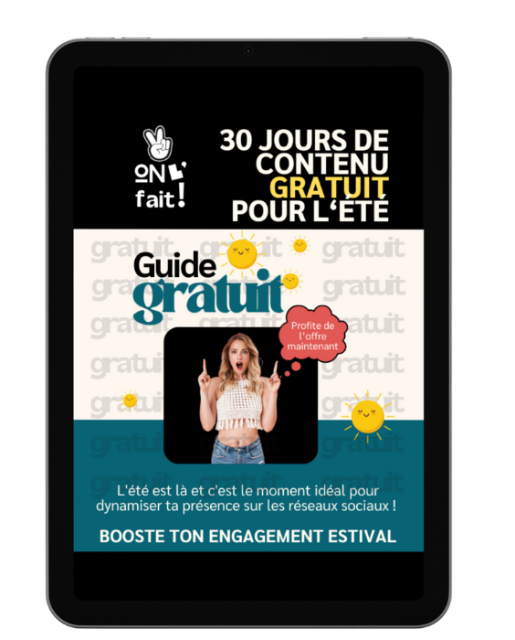 Tablette avec promotion 30 jours de publications gratuit